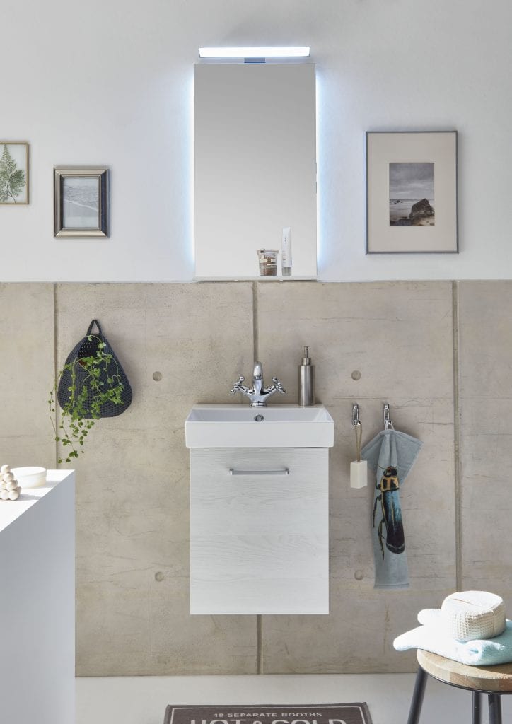 Pelipal's Solitaire range brings contemporary style to the smallest room in the house. Pictured is the Solitaire 6910, a wall-hung vanity unit that is easy to clean, has zero-joint water-resistant edging, silent closure on the door. Uncompromised German engineering in bathroom furniture. 